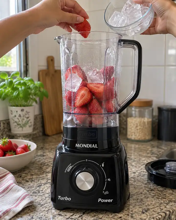 Foto do cliente usando o liquidificador Mondial