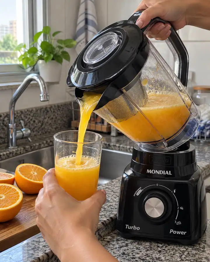 Foto do cliente usando o liquidificador Mondial