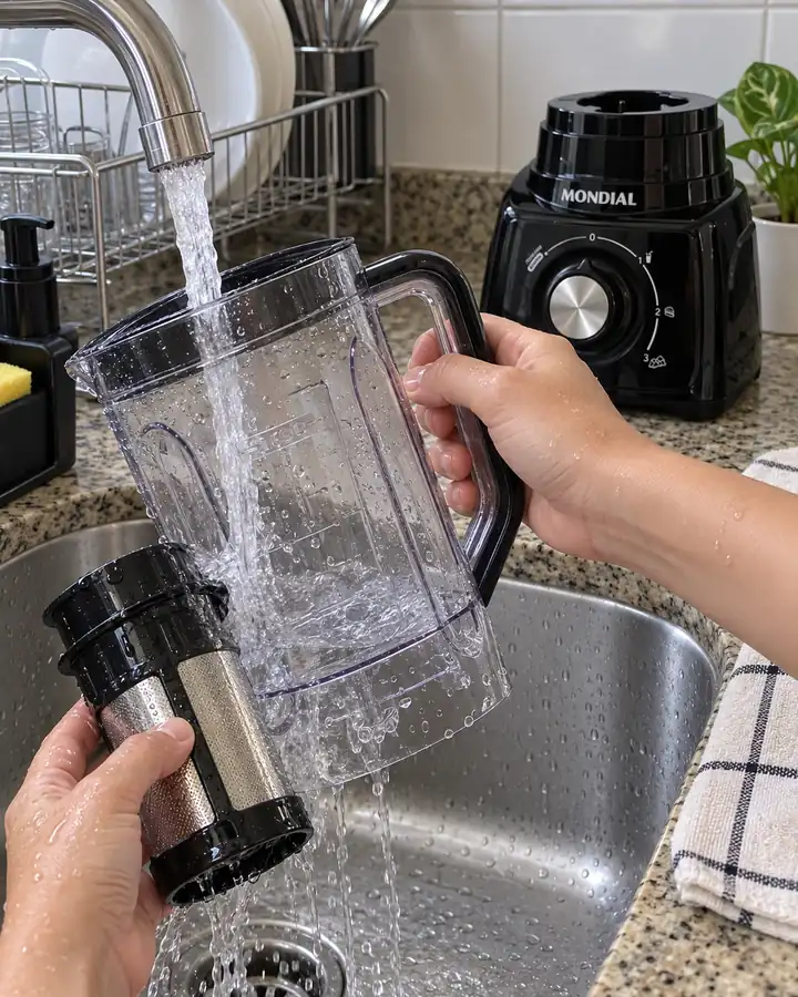 Foto do cliente usando o liquidificador Mondial
